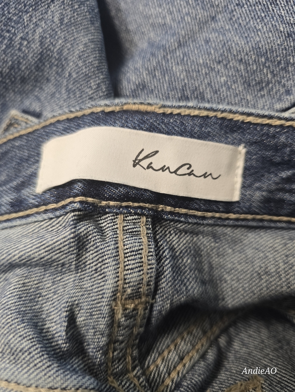 Kancan High Waist Distressed Straight Leg Cropped Jeans Sz. 27/7 - Picture 3 of 11